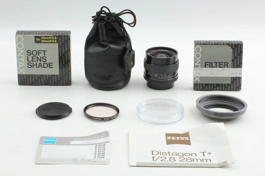 Contax Carl Zeiss Distagon T* 28mm F2.8 Wide angle lens — Mint