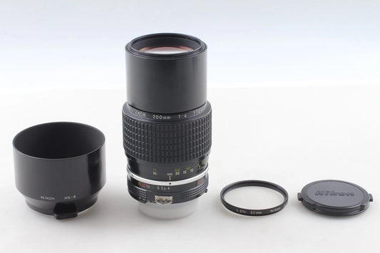 Nikon Nikkor Ai converted 200mm f/4 Telephoto Lens F mount — Mint