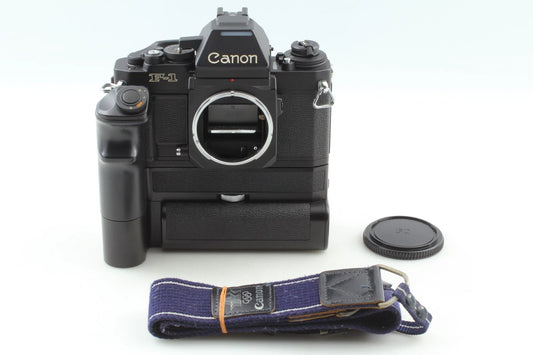 Canon New F-1 AE Finder w/Motor Drive FN 35mm Film Camera — Near Mint