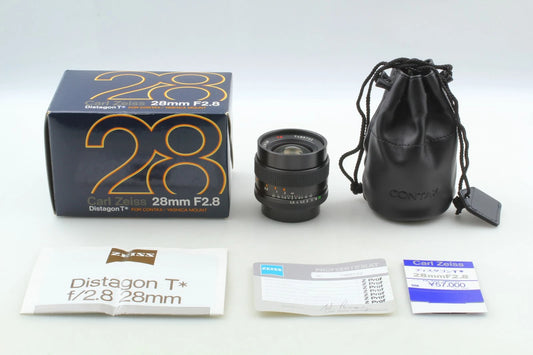Contax Carl Zeiss Distagon T* 28mm f2.8 wide angle lens — Mint