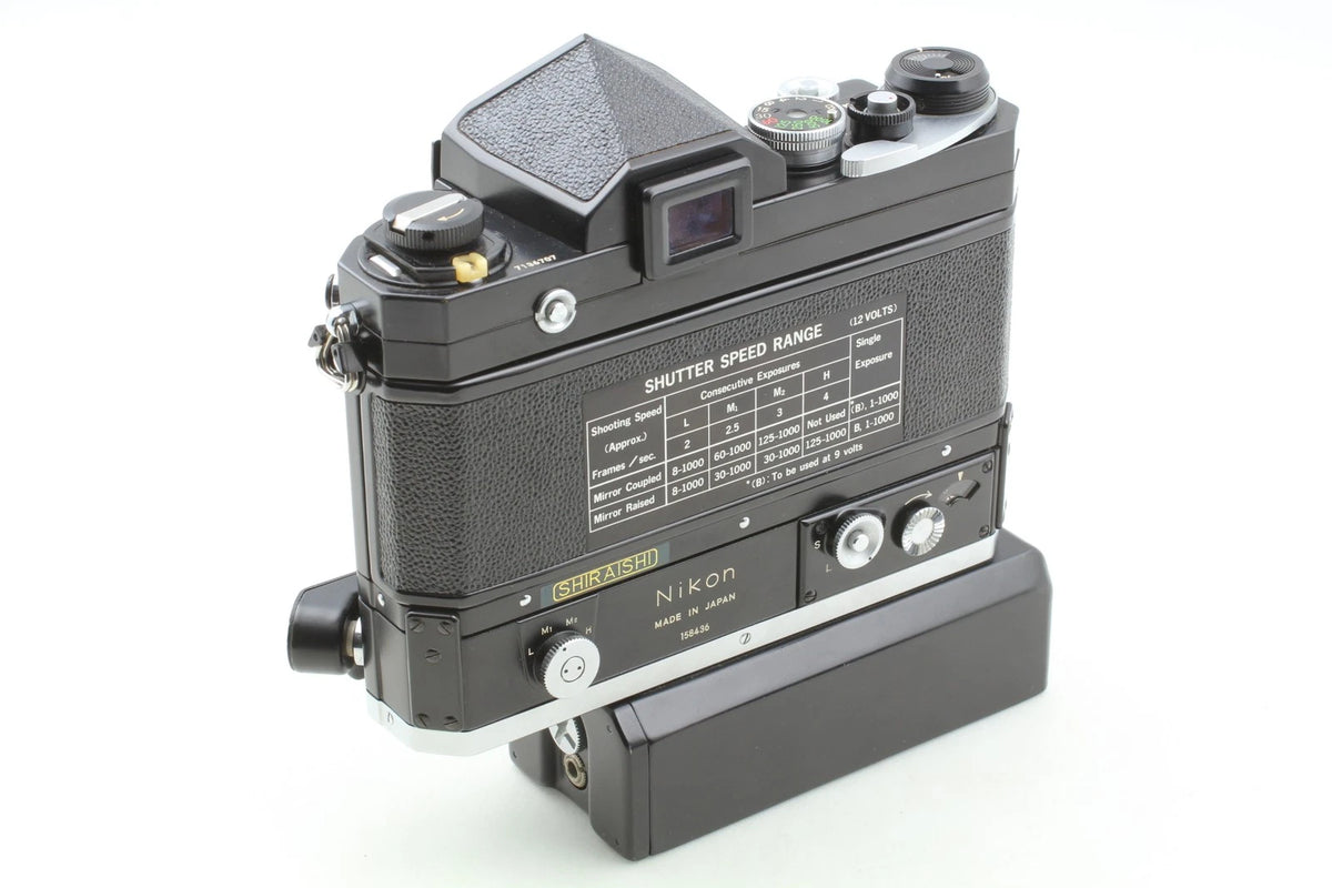 Nikon F Eye Level Black F-36 35mm Film Camera & Motor Drive — Mint