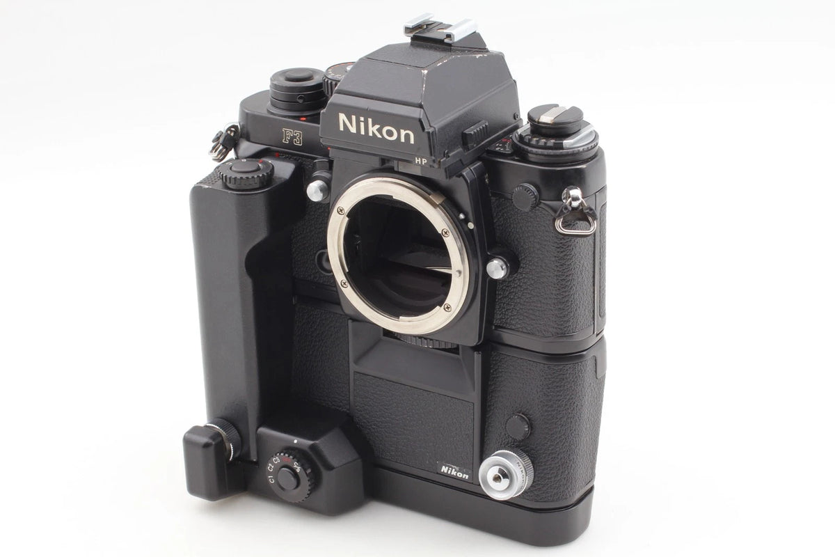 Nikon F3 P HP Press MF-18 MD-4 MK-1 MR-3 35mm Film Camera — Near Mint