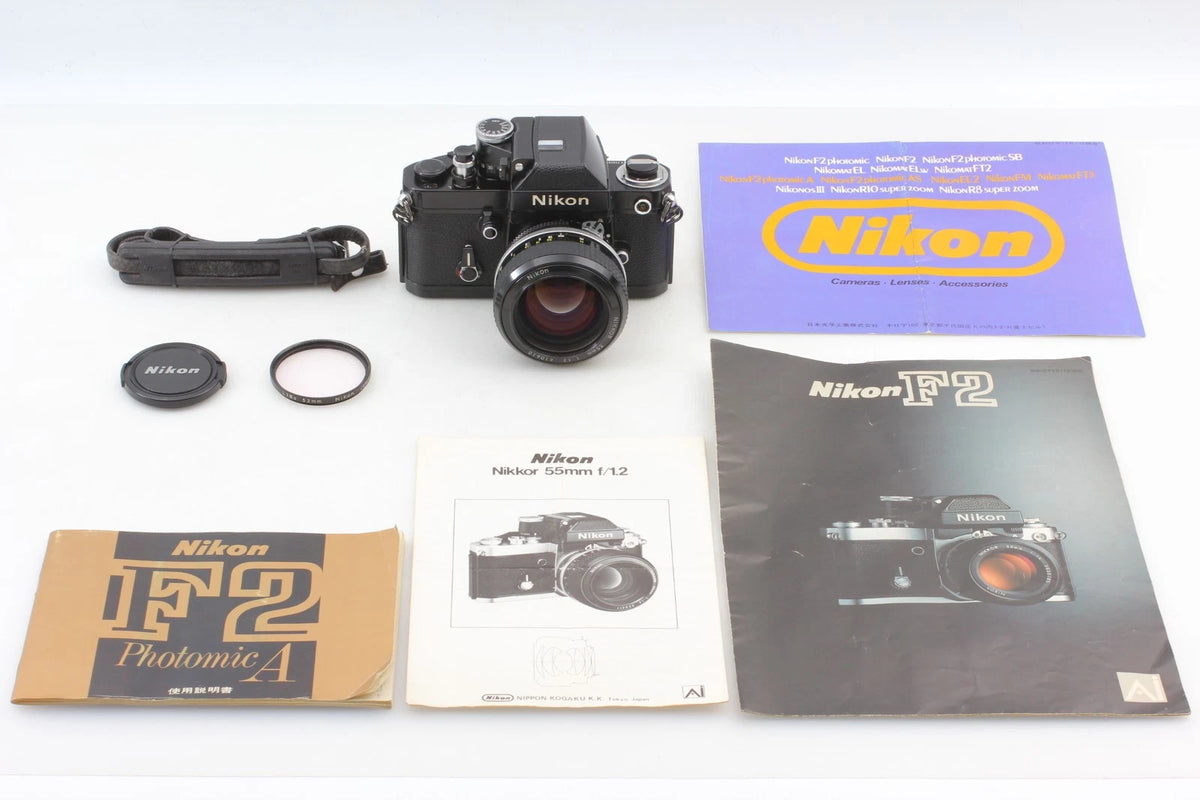 Nikon F2 Photomic A Black Ai 55mm F1.2 35mm Film Camera — Near Mint
