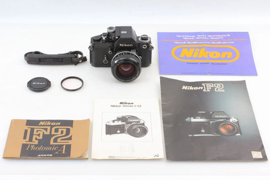 Nikon F2 Photomic A Black Ai 55mm F1.2 35mm Film Camera — Near Mint