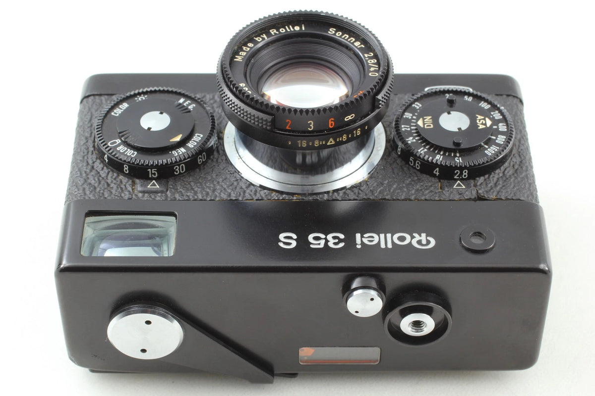 Rollei 35 S Black HFT Sonnar Film Camera w/ Case Cap Strap — Excellent (legacy Exc+4)