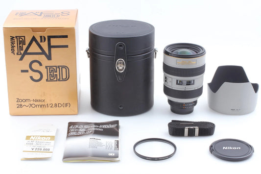 Light gray Nikon AF-S Nikkor 28-70mm f/2.8 D ED Lens — Mint