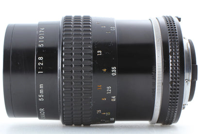 Nikon Ai-s Micro-NIKKOR 55mm f/2.8 Macro Lens for F mount — Near Mint