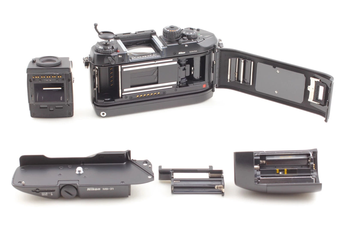 Nikon F4S AF SLR 35mm Film Camera MB-21 Tested — LCD Leakage, with Box