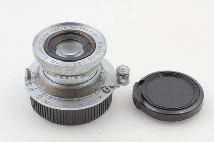 10 blades Nikon Nikkor-QC 5cm f/3.5 Collapsible Lens LTM L39 — Excellent