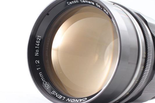 Canon 100mm f/2 Portrait Lens LTM L39 Leica Thread Mount — Near Mint