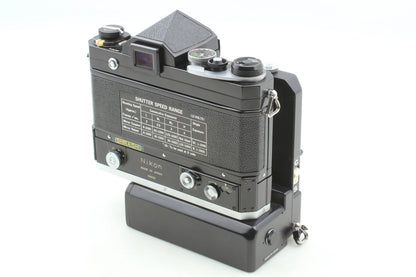Nikon F Eye Level Black F-36 35mm Film Camera & Motor Drive — Mint
