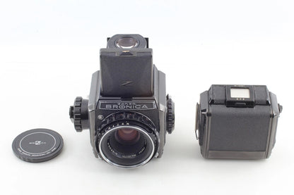 Late Zenza Bronica S2 Black 75mm f/2.8 Medium Format Camera — Mint