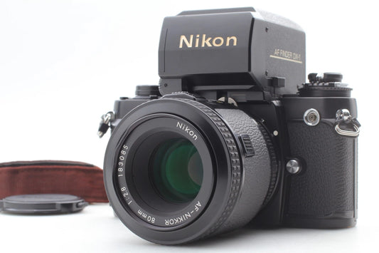 Nikon F3 AF SLR 35mm Film Camera AF Nikkor 80mm f2.8 Lens — Near Mint