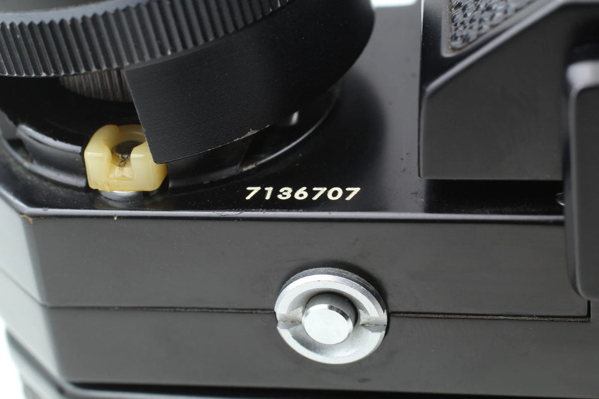 Nikon F Eye Level Black F-36 35mm Film Camera & Motor Drive — Mint