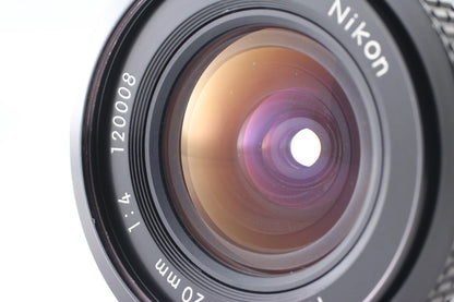 Nikon New Nikkor 20mm f/4 Pre-Ai MF Wide-Angle Lens — Near Mint