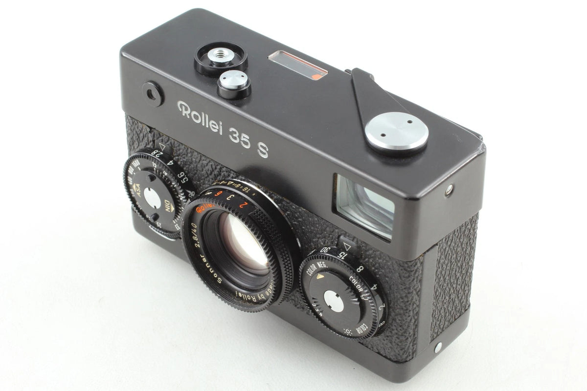 Rollei 35 S Black HFT Sonnar Film Camera w/ Case Cap Strap — Excellent (legacy Exc+4)
