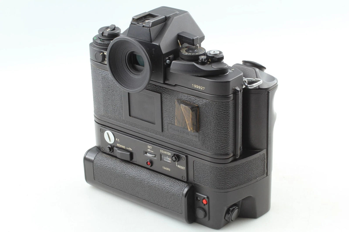 Canon New F-1 AE Finder w/Motor Drive FN 35mm Film Camera — Near Mint