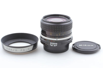 Nikon Ai Nikkor 28mm f/3.5 Wide Angle Lens w/ lens hood — Near Mint