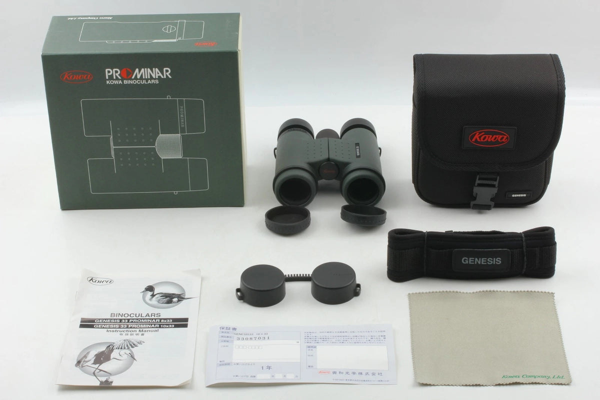 KOWA GENESIS 33 PROMINAR Binoculars Scope 10x33 XD Lens — Top Mint