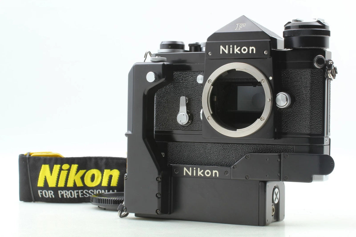 Nikon F Eye Level Black F-36 35mm Film Camera & Motor Drive — Mint