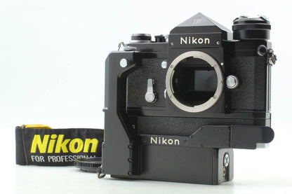 Nikon F Eye Level Black F-36 35mm Film Camera & Motor Drive — Mint