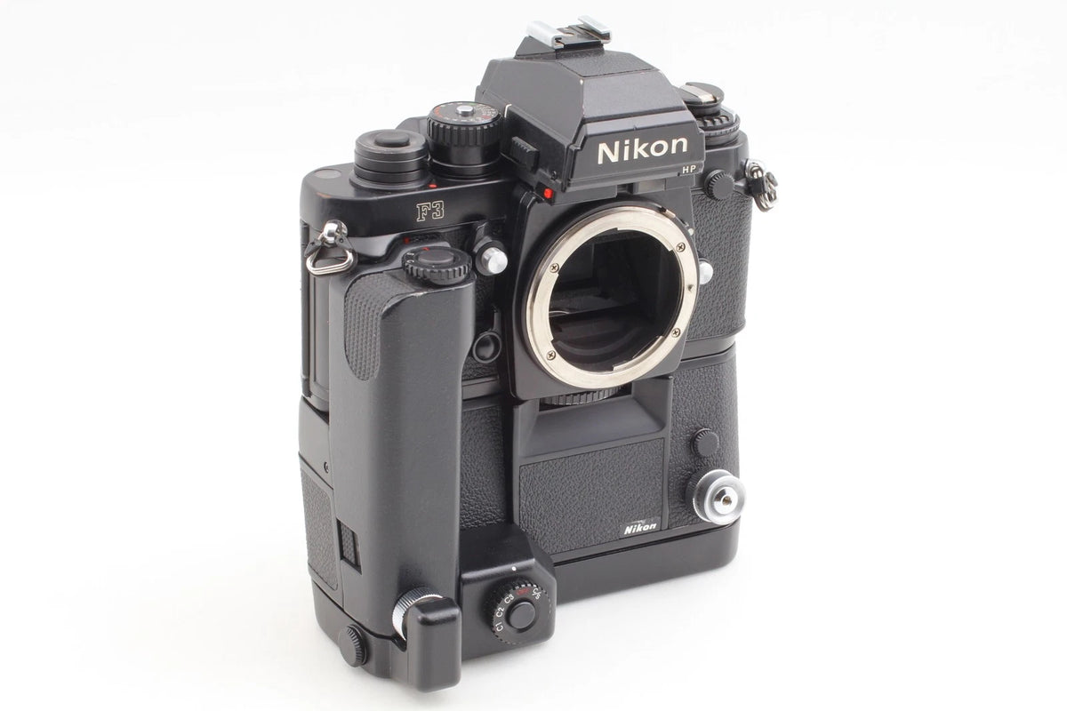 Nikon F3 P HP Press MF-18 MD-4 MK-1 MR-3 35mm Film Camera — Near Mint