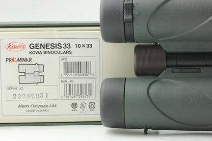 KOWA GENESIS 33 PROMINAR Binoculars Scope 10x33 XD Lens — Top Mint