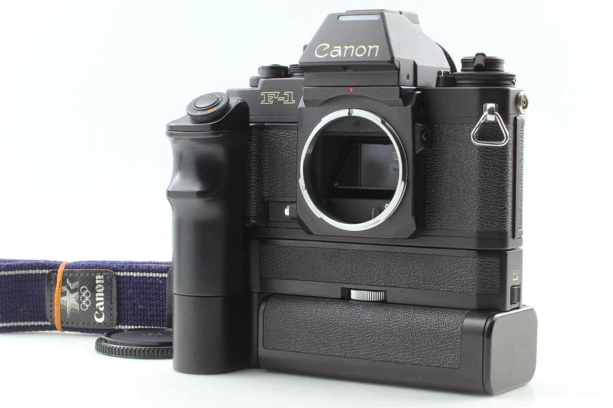 Canon New F-1 AE Finder w/Motor Drive FN 35mm Film Camera — Near Mint