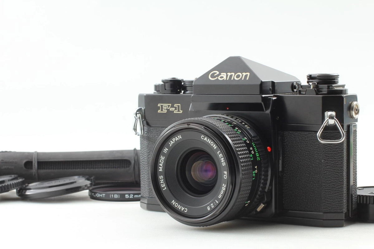 Canon F-1 Late FD 28mm f2.8 SSC 35mm Film Camera & Lens — Near Mint