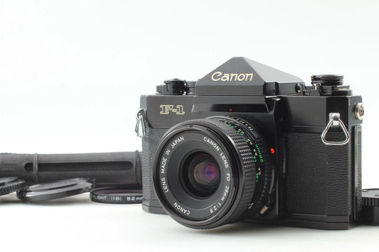 Canon F-1 Late FD 28mm f2.8 SSC 35mm Film Camera & Lens — Near Mint