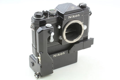 Nikon F Eye Level Black F-36 35mm Film Camera & Motor Drive — Mint