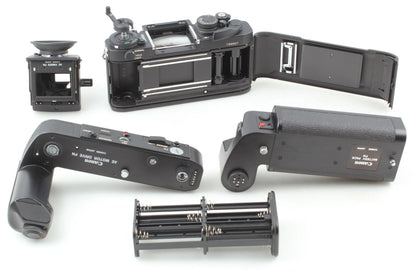 Canon New F-1 AE Finder w/Motor Drive FN 35mm Film Camera — Near Mint