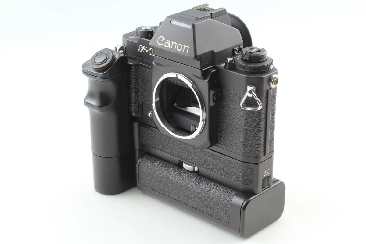 Canon New F-1 AE Finder w/Motor Drive FN 35mm Film Camera — Near Mint