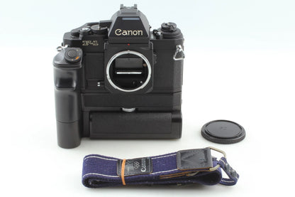 Canon New F-1 AE Finder w/Motor Drive FN 35mm Film Camera — Near Mint