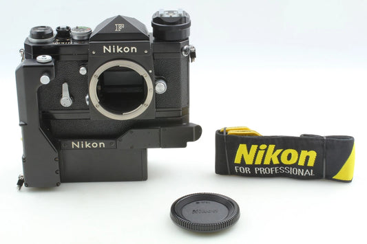 Nikon F Eye Level Black F-36 35mm Film Camera & Motor Drive — Mint