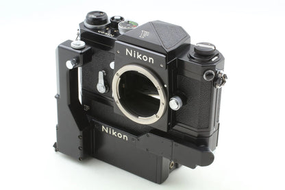 Nikon F Eye Level Black F-36 35mm Film Camera & Motor Drive — Mint
