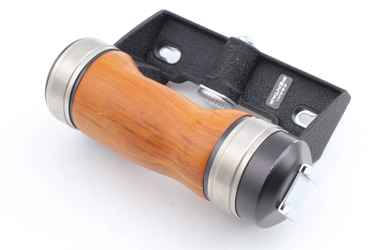 Pentax 67 Wood Hand Grip Hot Shoe Genuine grip for 6x7 67 67II — Mint
