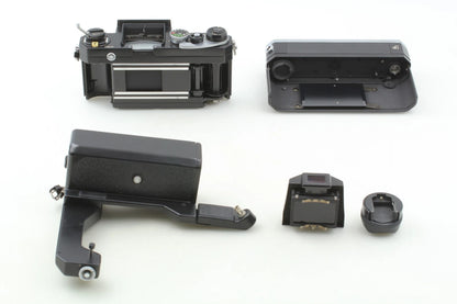 Nikon F Eye Level Black F-36 35mm Film Camera & Motor Drive — Mint