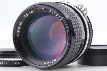 Nikon Ai Nikkor 85mm f/2 MF Prime Portrait Lens F mount — Mint