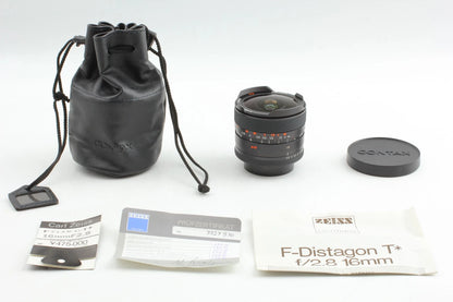Contax Carl Zeiss F-Distagon T* 16mm f/2.8 AEG Lens — Top Mint