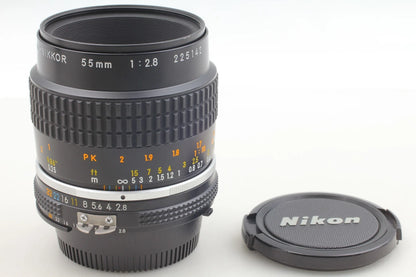 Nikon Ai-s Micro-NIKKOR 55mm f/2.8 Macro Lens for F mount — Mint