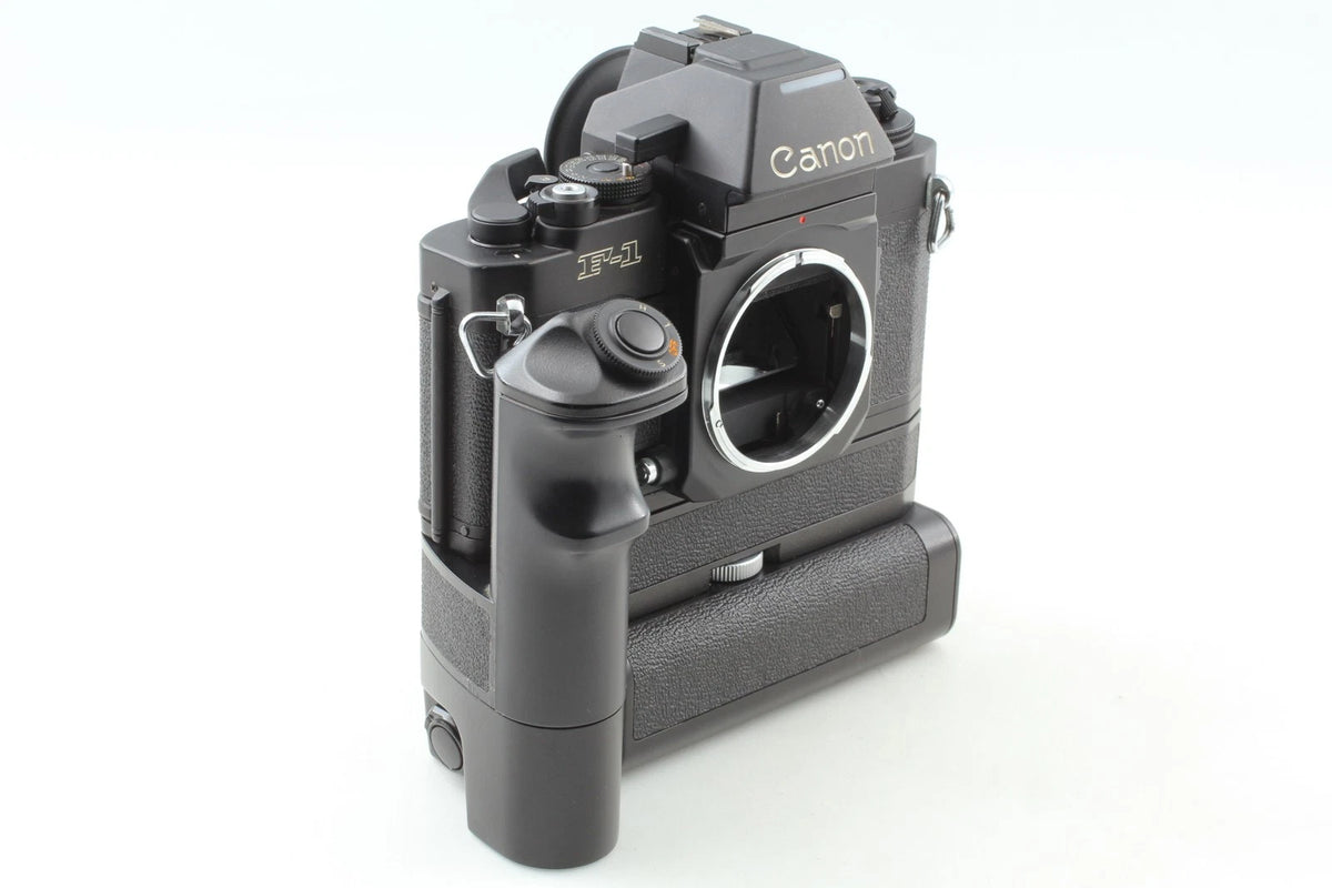 Canon New F-1 AE Finder w/Motor Drive FN 35mm Film Camera — Near Mint