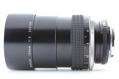Final Late Nikon Ai-s Nikkor 135mm F/2 Portrait Lens MF — Near Mint
